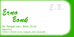 erno bonk business card